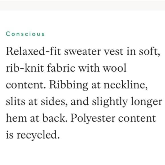 NWT H&M rib knit sweater vest - Picture 12 of 14